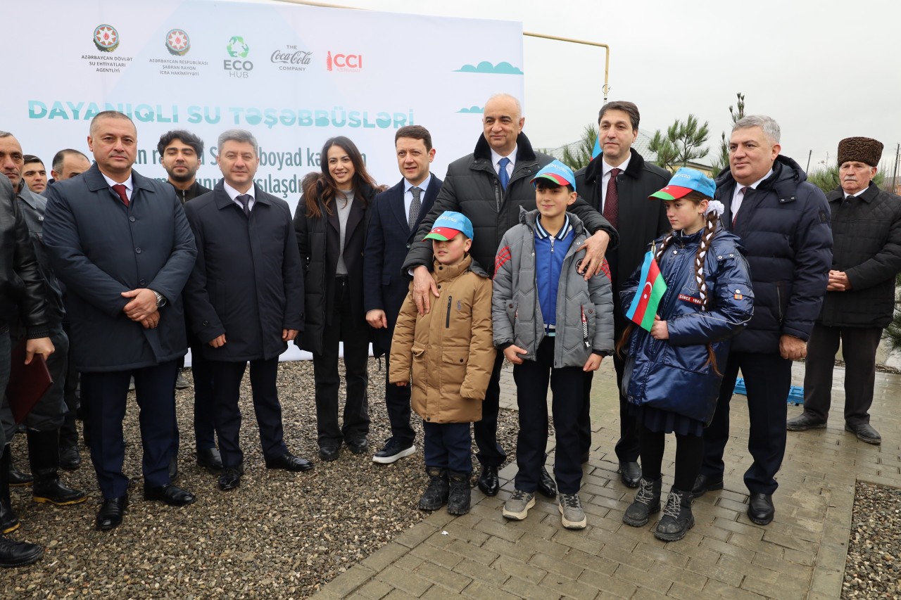 Şabran rayonunun Sincanboyad kəndində yüzlərlə sakin içməli su ilə təmin olunudu - FOTOLAR